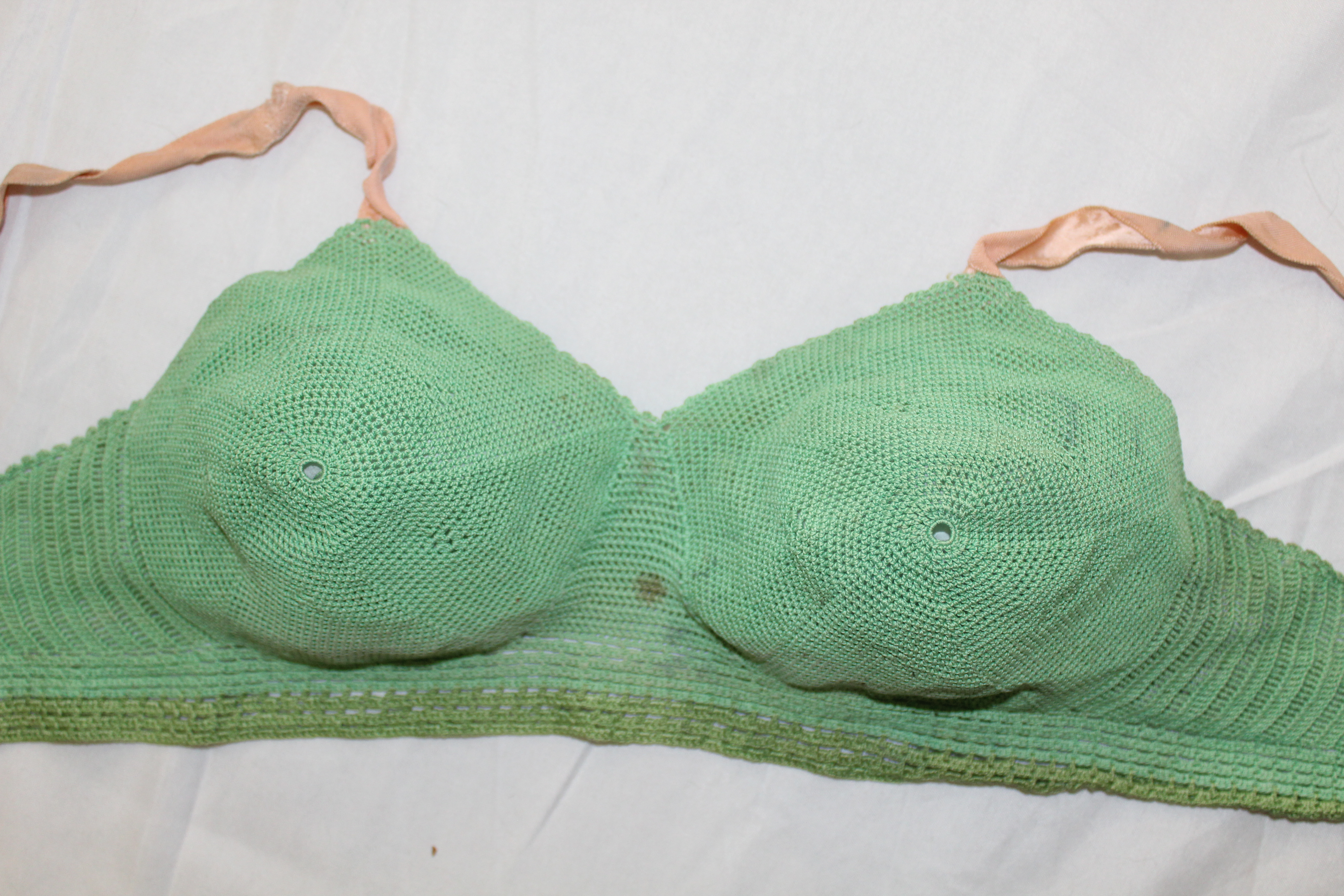 Green Knit Bra 
