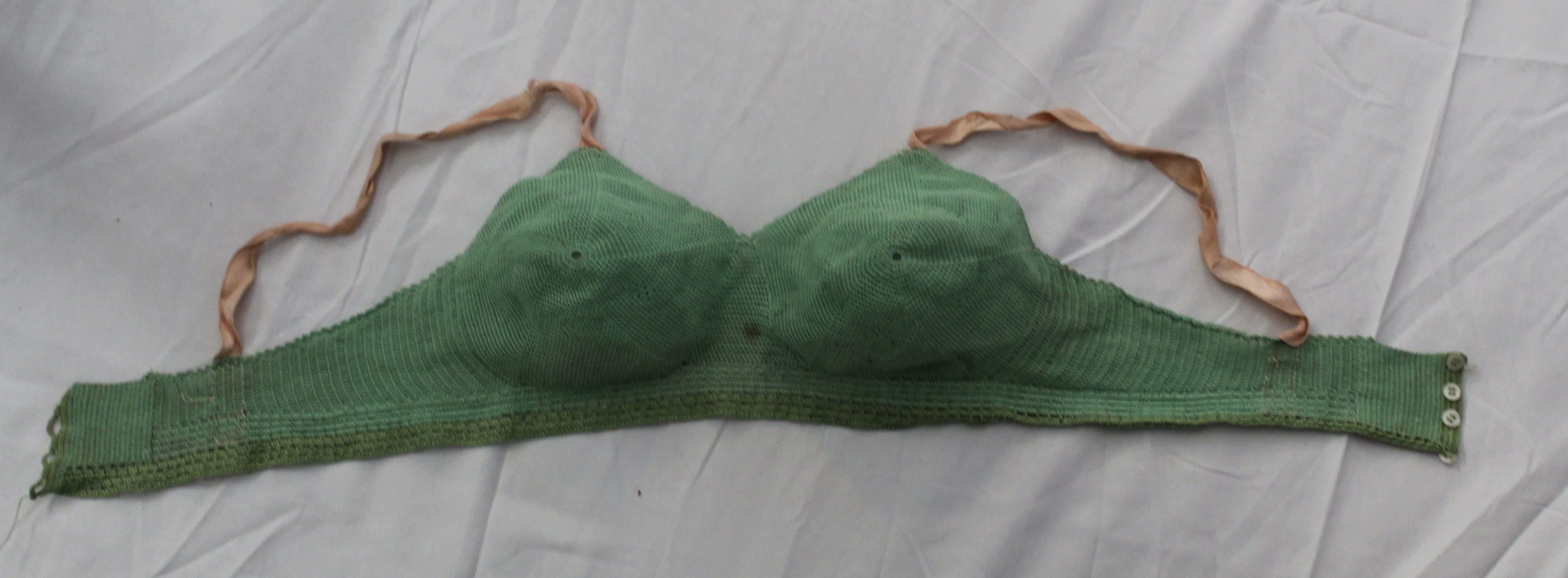 Green Knit Bra 